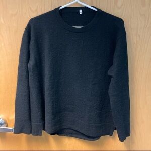 SWEATER 50% Yak 50% Wool Basic Cropped Long Sleeve Sweater